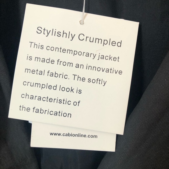 NWT CAbi crinkle ruffle blazer - Picture 7 of 8